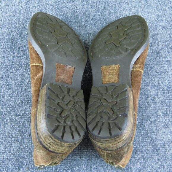 Born Distressed Women Ankle Boots Brown Suede Zip Size 7 Medium - Picture 8 of 10